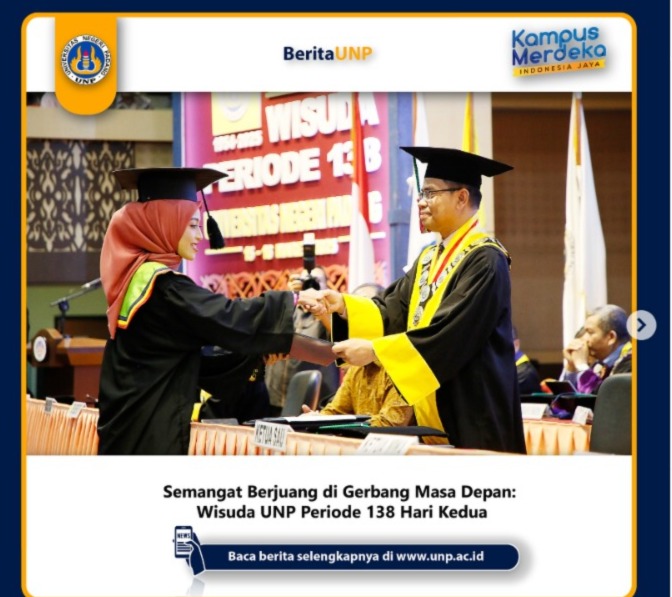 Wisuda ke-138 UNP: Perdana untuk Prodi D3 Manajemen Perdagangan di Bawah Naungan Sekolah Vokasi