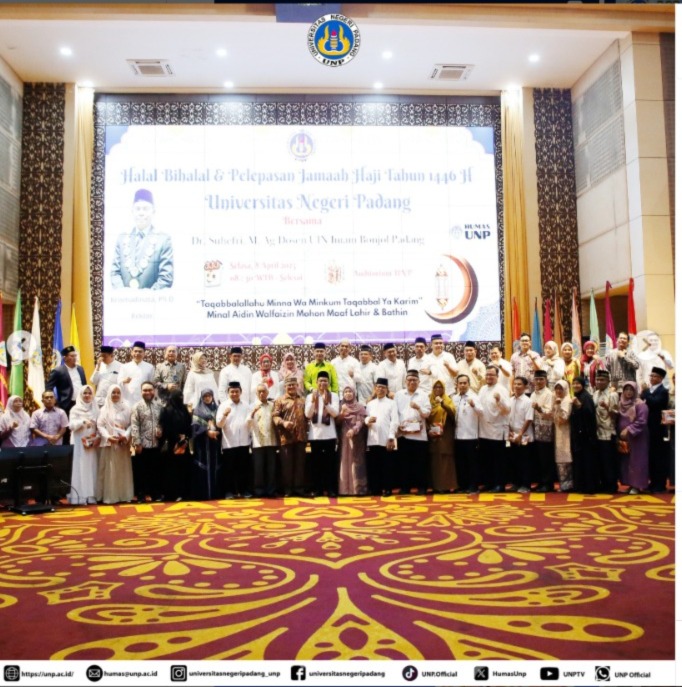 Rektor UNP Lepas 19 Jamaah Calon Haji dalam Momen Halal Bihalal